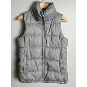Old Navy Textured Frost Free Puffer Vest Gray Quilted Size Small Women’s